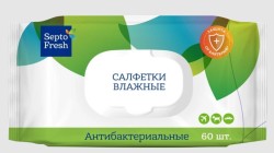 Салфетки влажные SeptoFresh антибактериальные 60 шт.