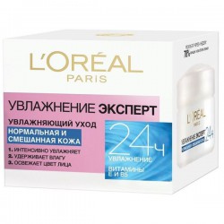 Крем для лица L'Oreal Увлажнение эксперт для нормальной и смешанной кожи 24 часа 50 мл