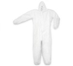 Комбинезон медицинский одноразовый, р. XXL 10 шт 35 г/кв.м одноразовый защитный с закрытой молнией рукавами и капюшоном на резинке белый