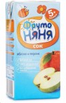 Сок, Фрутоняня 200 мл 27 шт арт. Р052011 яблоко персик неосветленный тетрапак
