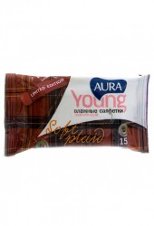 Салфетки влажные Aura Янг 15 шт.